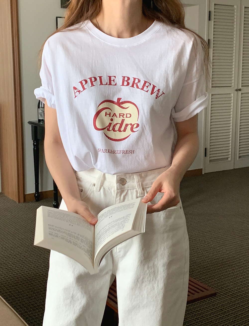 Apple Print Cotton T-shirt