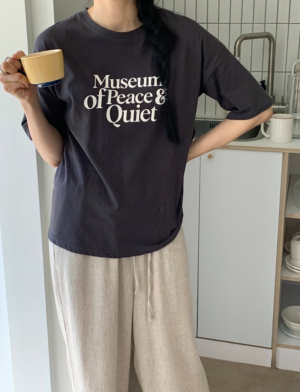 Museum-print cotton T-shirt