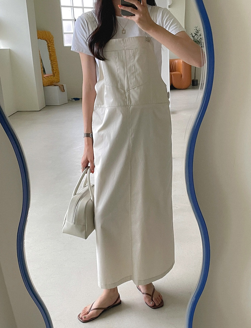 A cotton overall dress