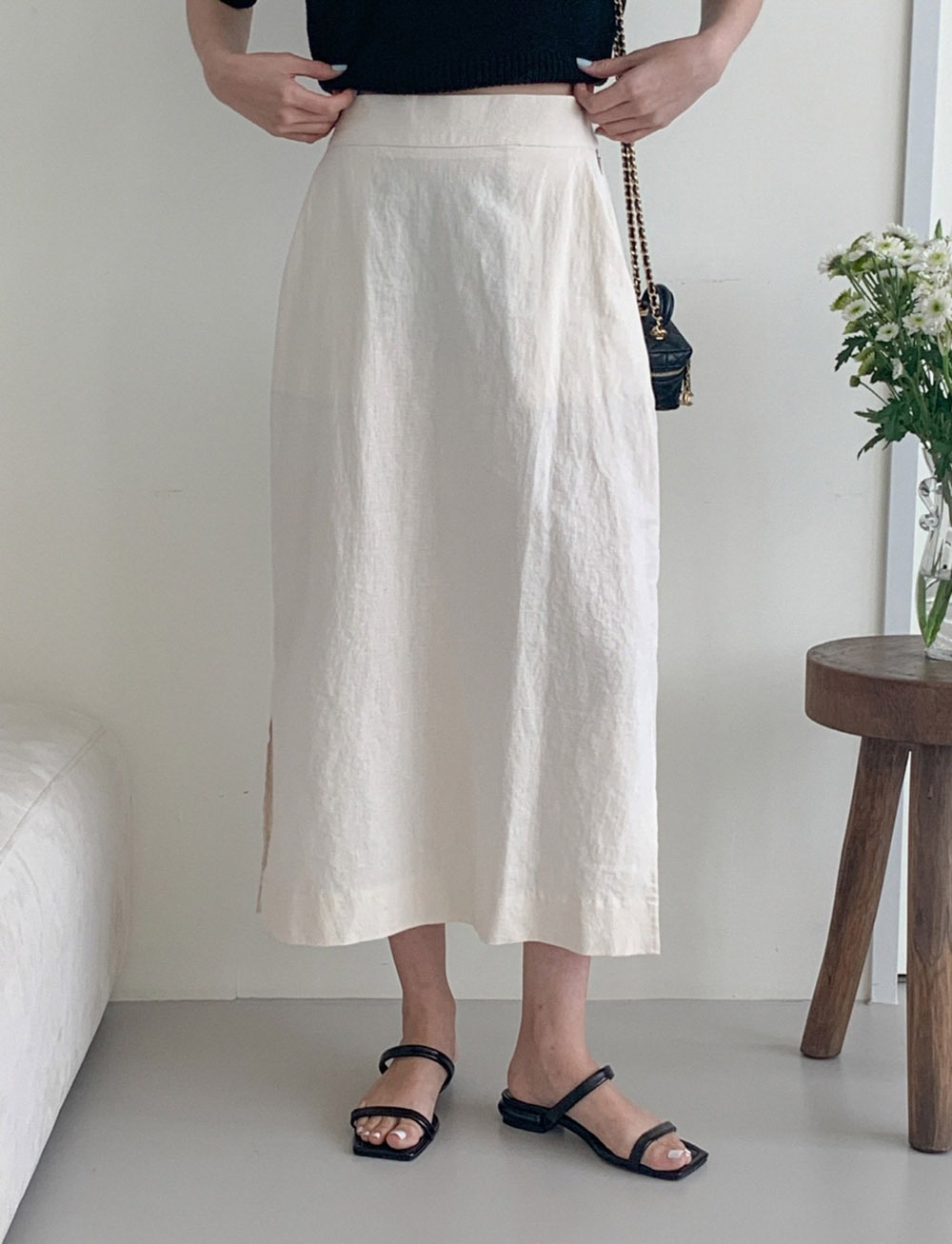 Venice Linen Long Skirt