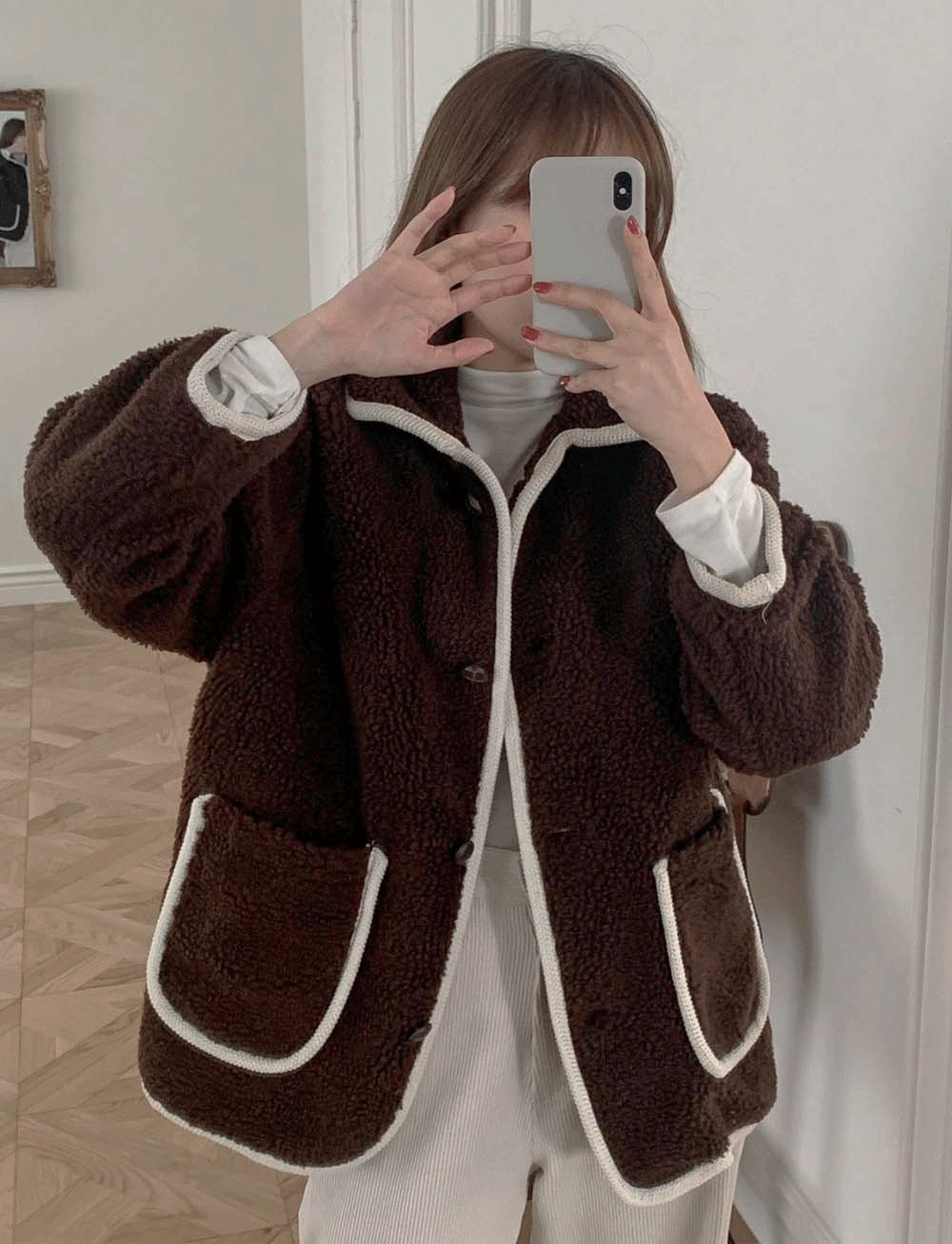 Donut Collar Fleece Jacket