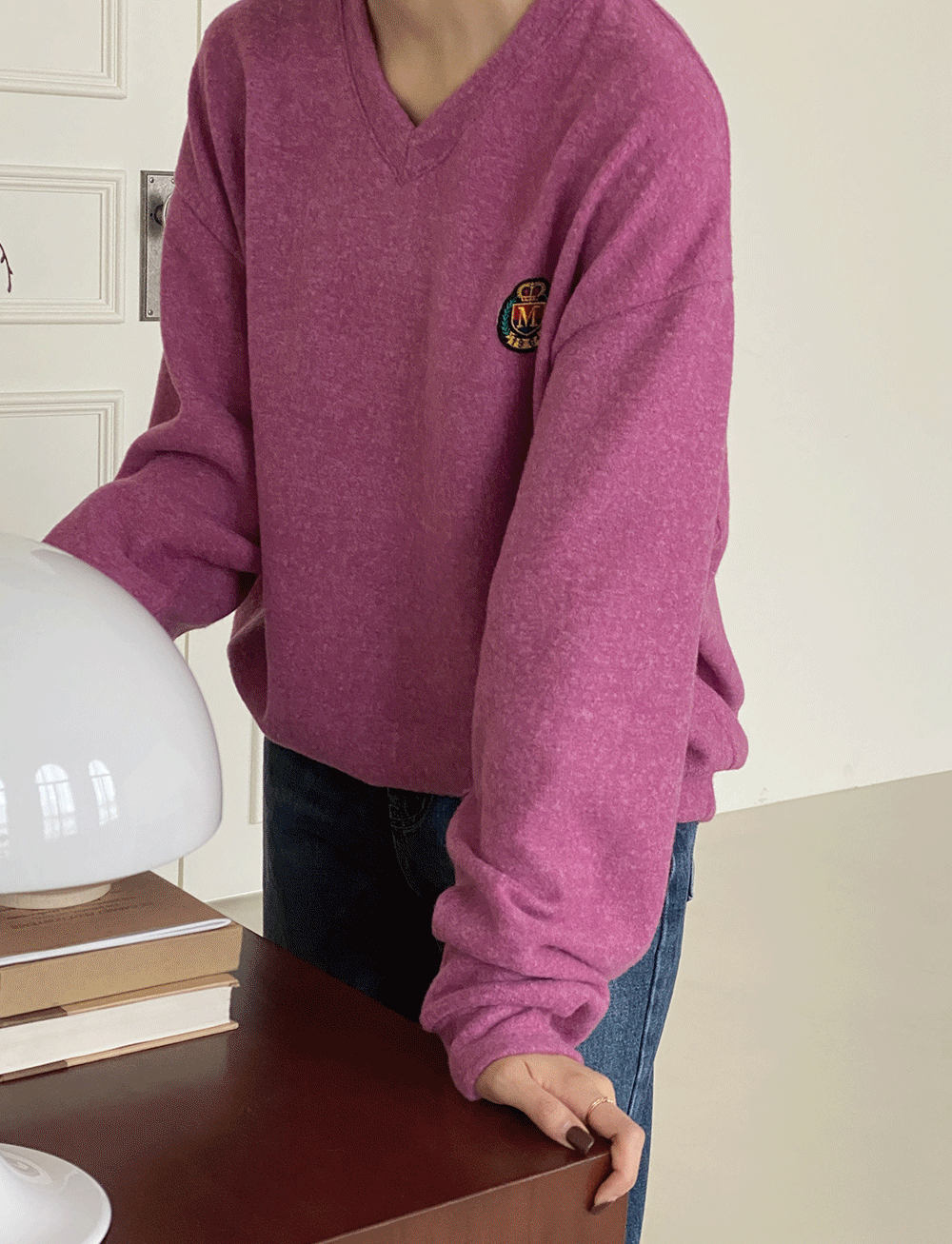 School V-neck Sweatshirt